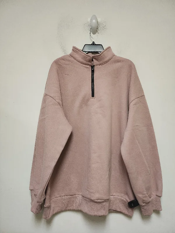 Sweatshirt Collar By Clothes Mentor In Pink, Size: Xl