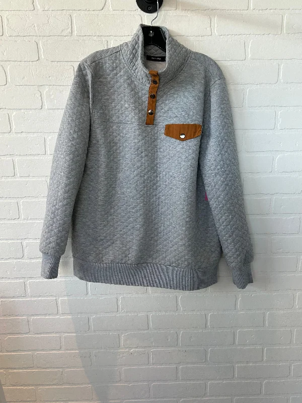 Sweatshirt Collar By Doe & Rae In Grey, Size: L