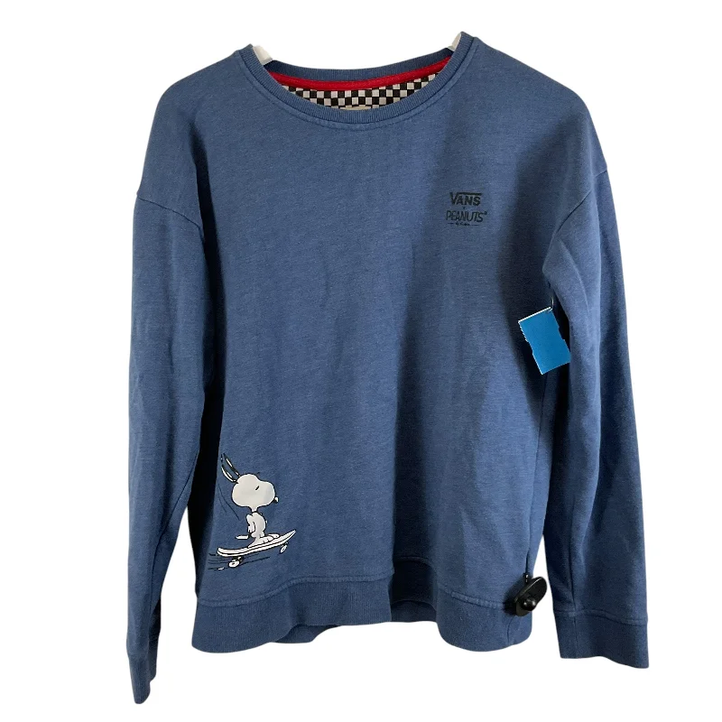 Sweatshirt Collar By Vans In Blue, Size: M