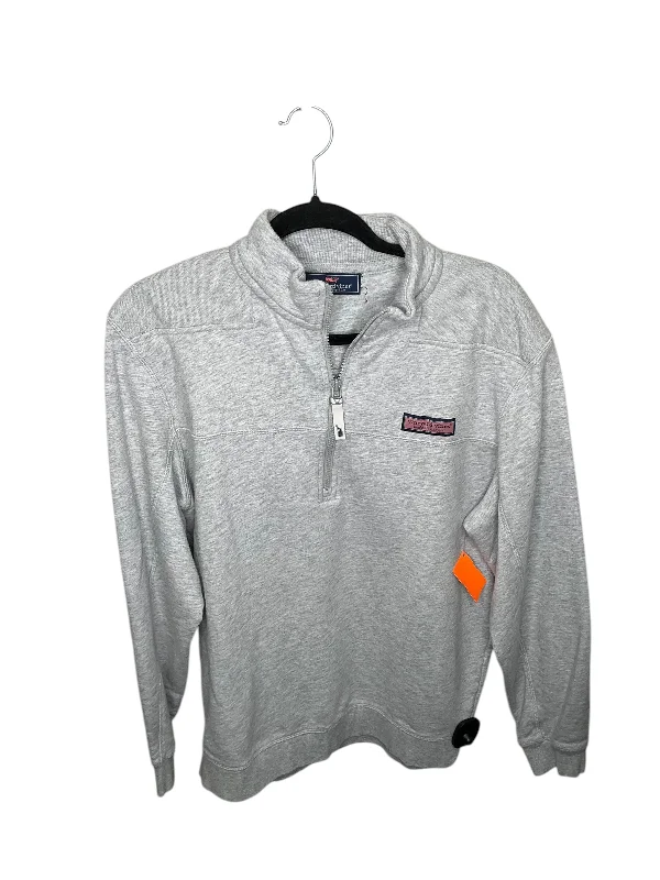 Sweatshirt Collar By Vineyard Vines In Grey, Size: S