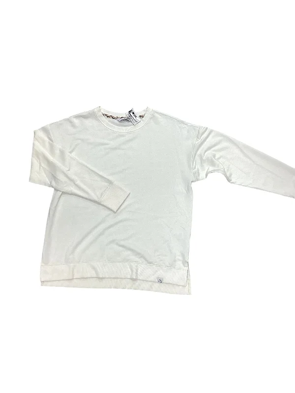 Sweatshirt Crewneck By Clothes Mentor In Cream, Size: L