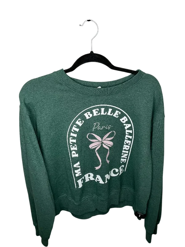 Sweatshirt Crewneck By Clothes Mentor In Green, Size: 1x