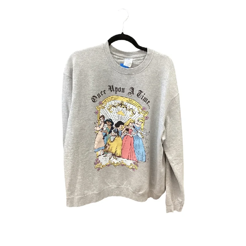 Sweatshirt Crewneck By Clothes Mentor In Grey, Size: Xl