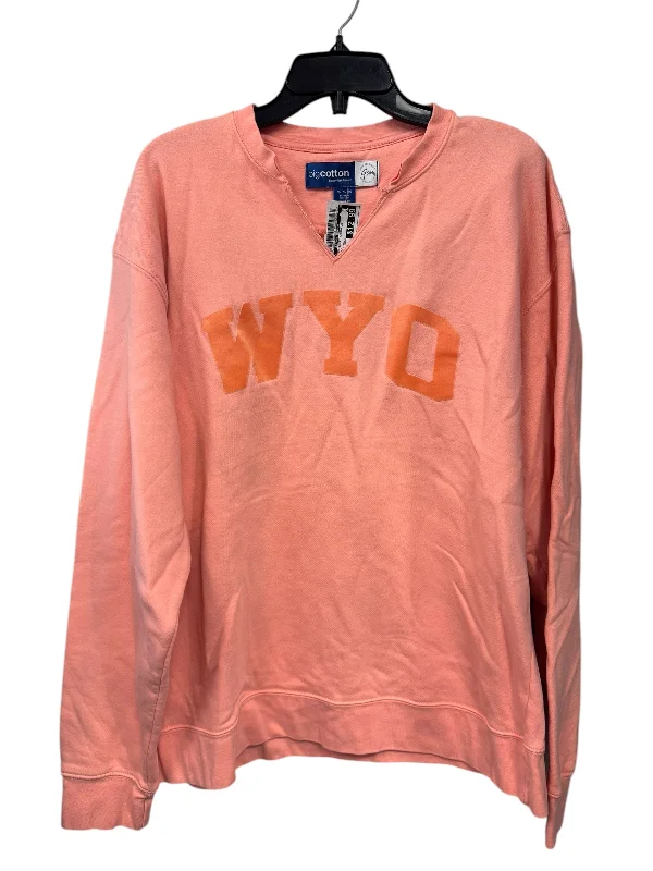 Sweatshirt Crewneck By Clothes Mentor In Peach, Size: Xl