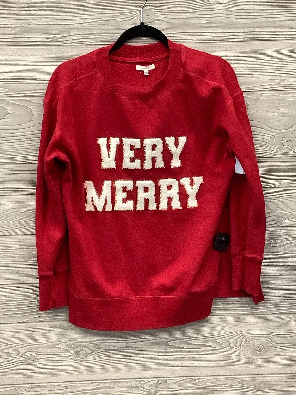 Sweatshirt Crewneck By Maurices In Red, Size: S