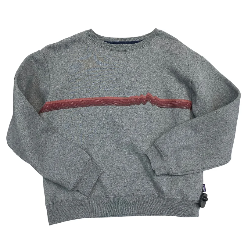 Sweatshirt Crewneck By Patagonia In Grey, Size: L