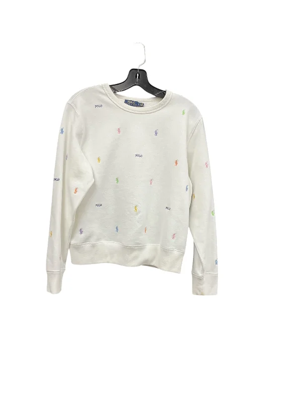 Sweatshirt Crewneck By Polo Ralph Lauren In White, Size: L