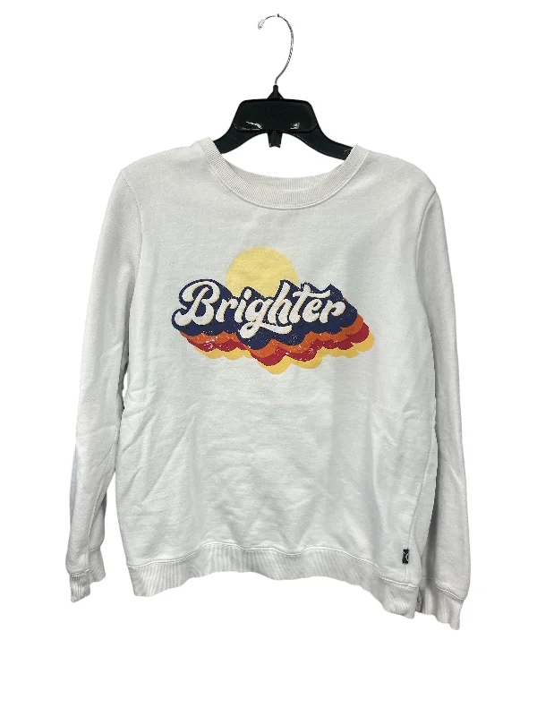 Sweatshirt Crewneck By Zyia In White, Size: M