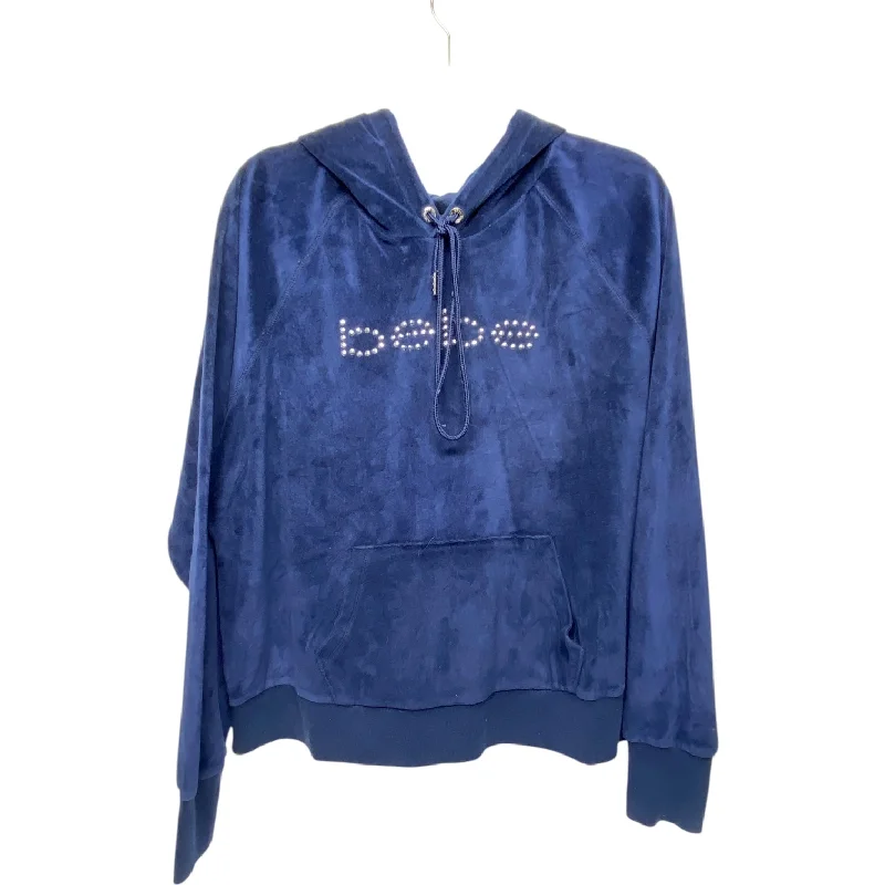 Sweatshirt Hoodie By Bebe In Navy, Size: 2x