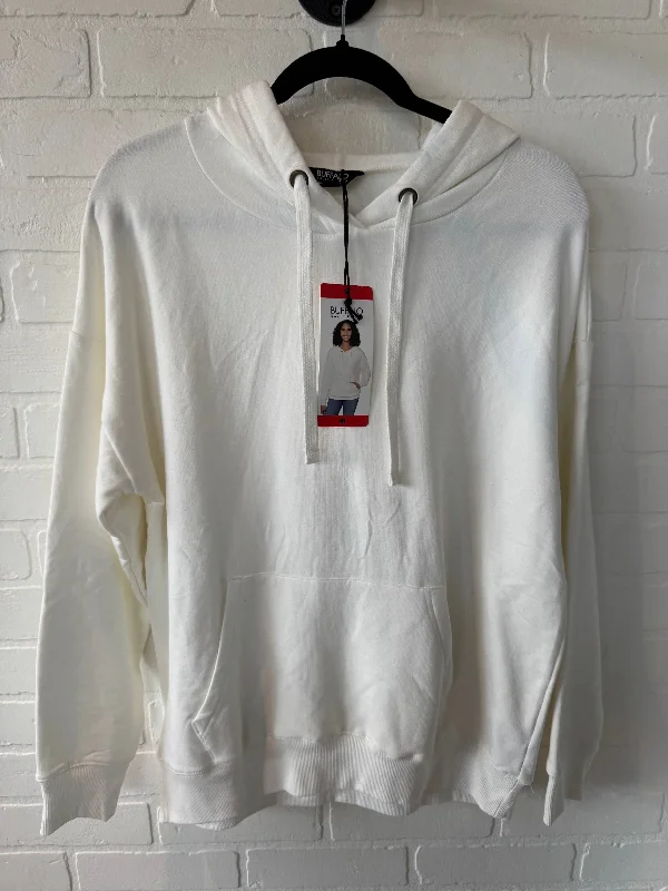 Sweatshirt Hoodie By Buffalo David Bitton In White, Size: M