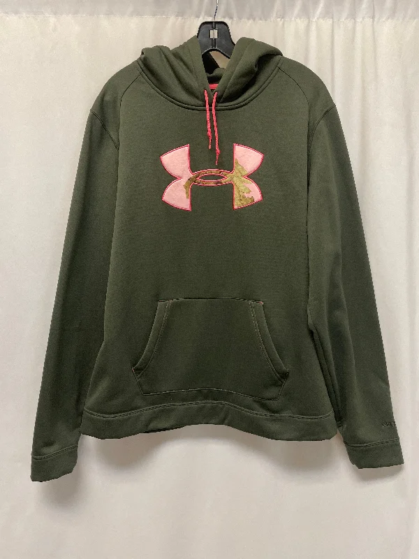 Sweatshirt Hoodie By Under Armour In Green, Size: 2x