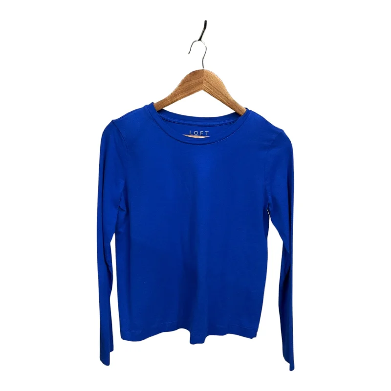 Top Long Sleeve Basic By Loft In Blue, Size: M