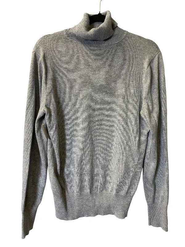 Top Long Sleeve Basic By Time And Tru In Grey, Size: L