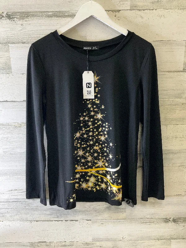 Top Long Sleeve By Clothes Mentor In Black, Size: M