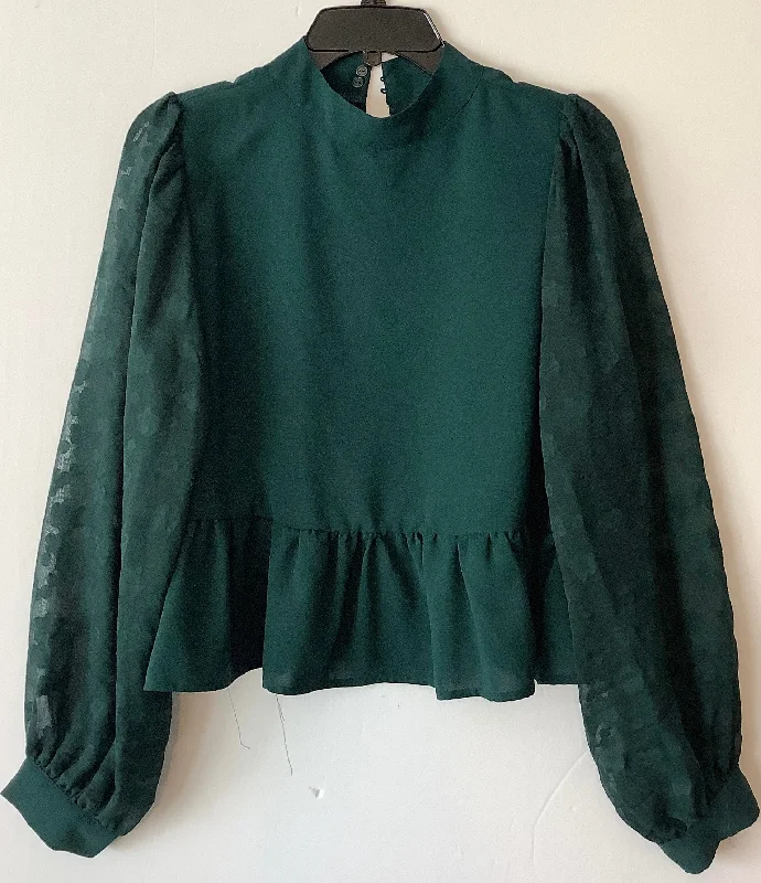 Top Long Sleeve By Clothes Mentor In Green, Size: L