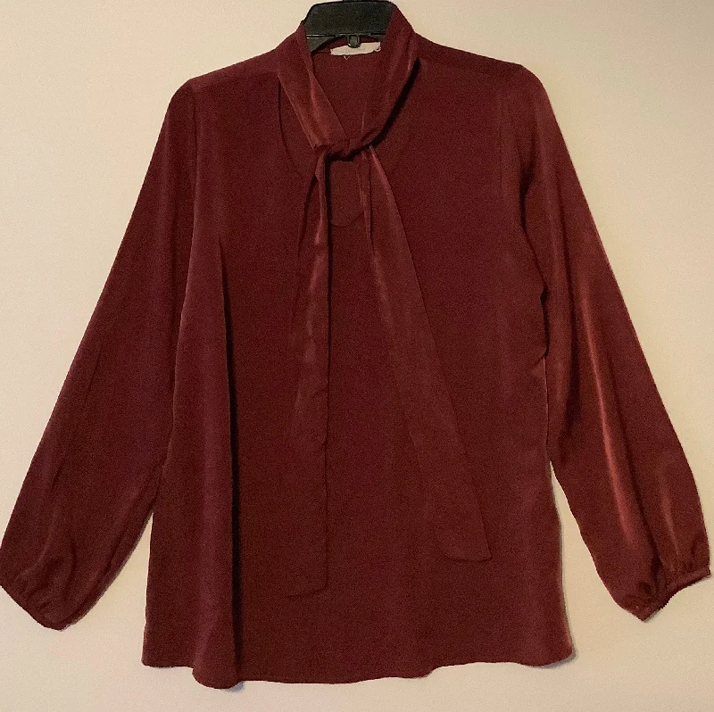 Top Long Sleeve By Clothes Mentor In Maroon, Size: L