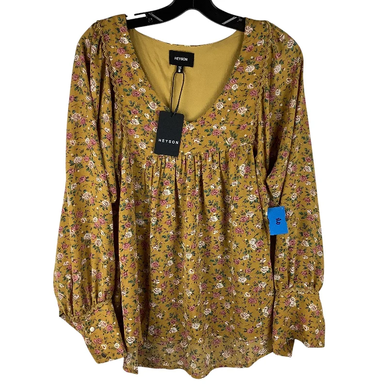 Top Long Sleeve By Clothes Mentor In Yellow, Size: S