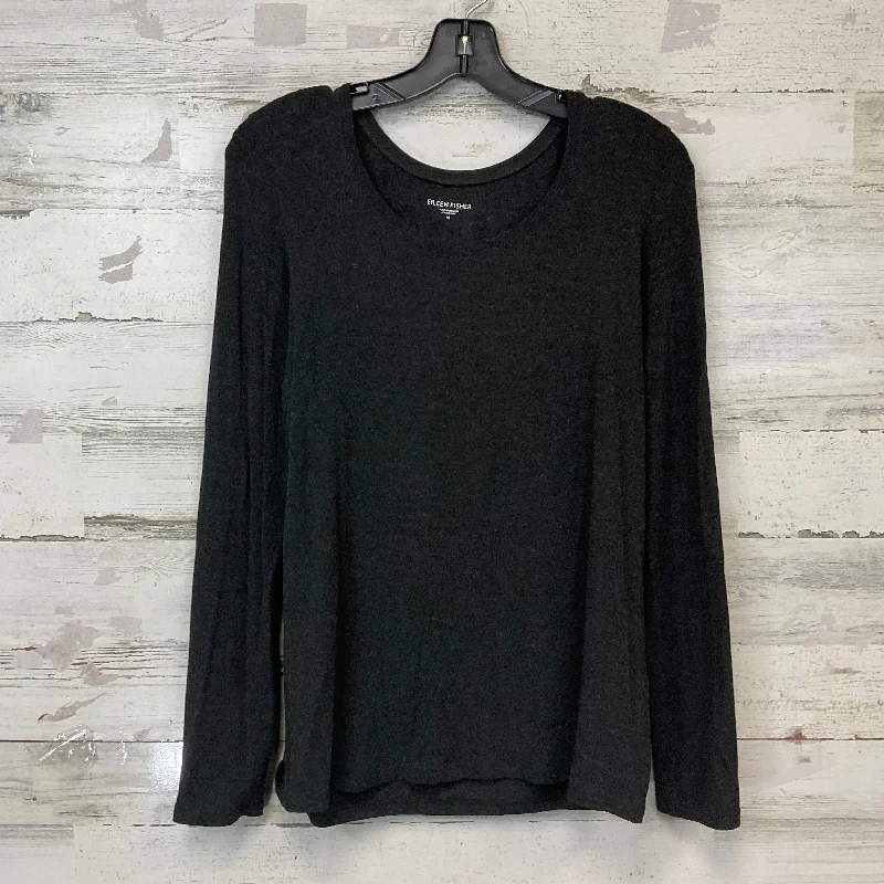 Top Long Sleeve By Eileen Fisher In Grey, Size: M