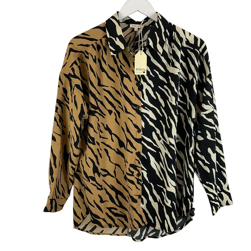 Top Long Sleeve By Jodifl In Animal Print, Size: S