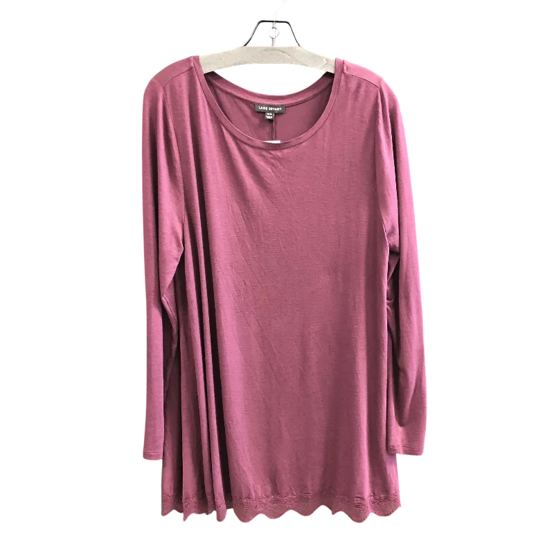 Top Long Sleeve By Lane Bryant In Burgundy, Size: 14