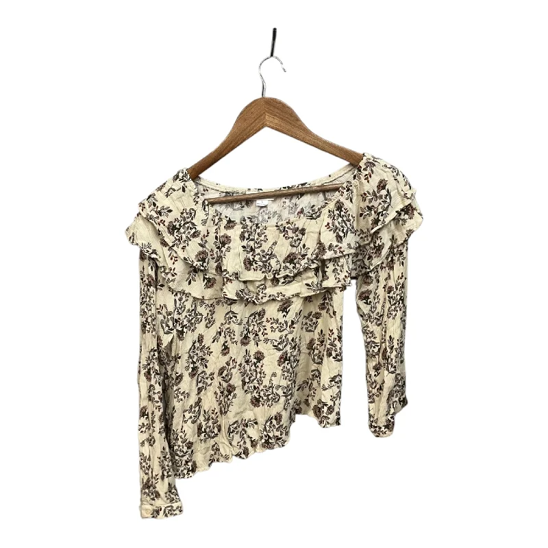 Top Long Sleeve By Loveriche In Floral Print, Size: L