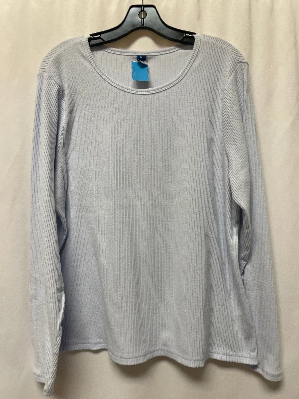 Top Long Sleeve By Old Navy In Blue, Size: Xxl