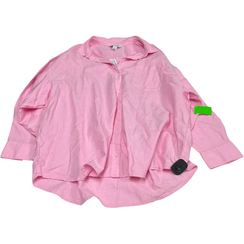 Top Long Sleeve By Old Navy In Pink, Size: Xl