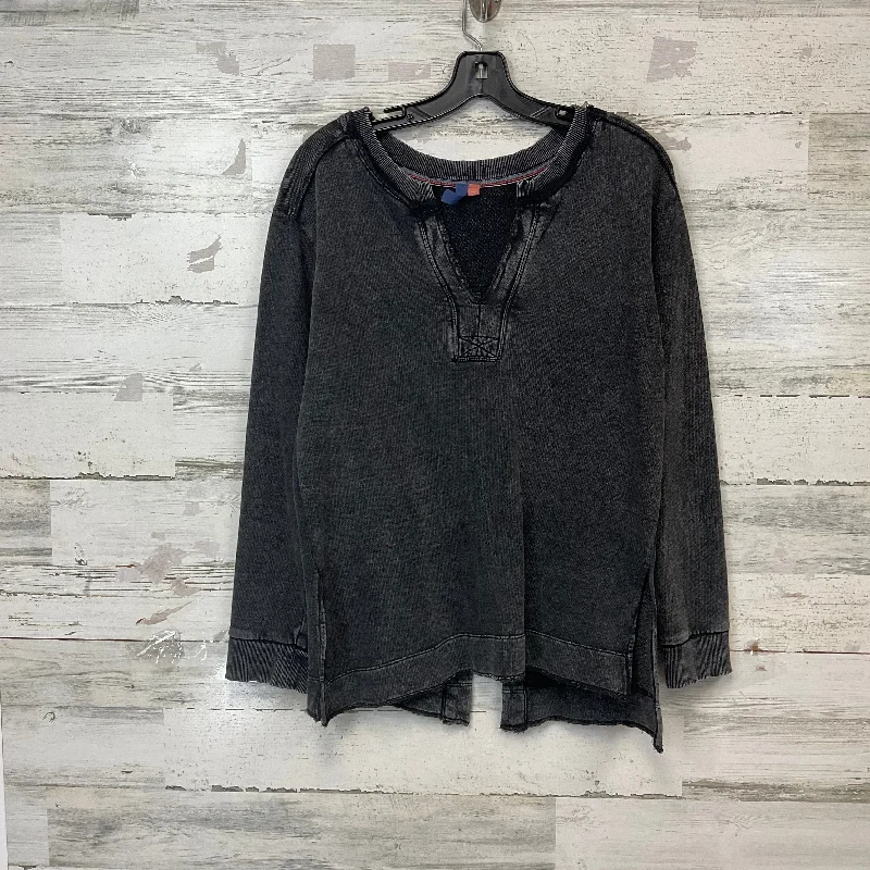 Top Long Sleeve By Pilcro In Black, Size: S