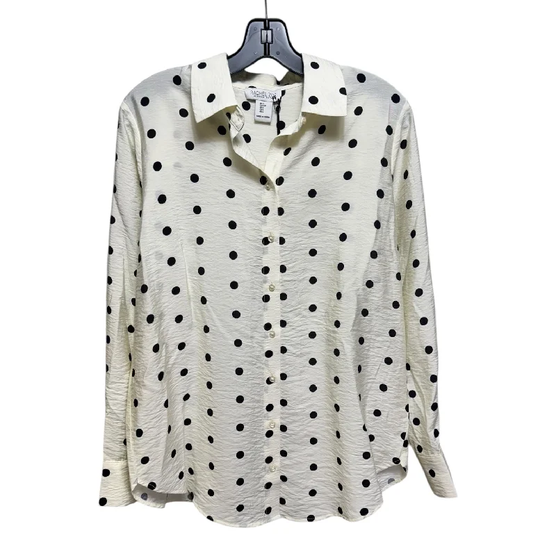 Top Long Sleeve By Rachel Zoe In Polkadot Pattern, Size: S