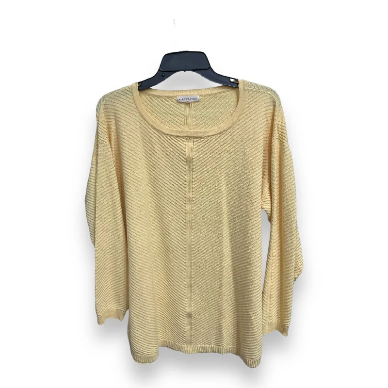 Top Long Sleeve By Retrology In Yellow, Size: 1x