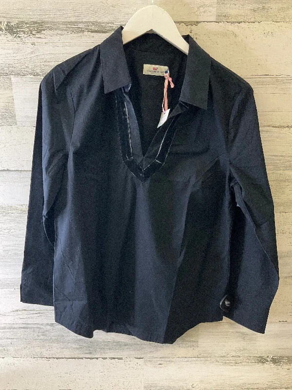 Top Long Sleeve By Vineyard Vines In Black, Size: S