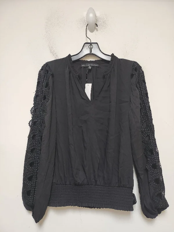 Top Long Sleeve By White House Black Market In Black, Size: Xs