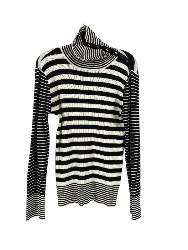 Top Long Sleeve By White House Black Market In Striped Pattern, Size: Xl