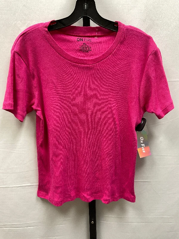 Top Short Sleeve Basic By Clothes Mentor In Pink, Size: Xl