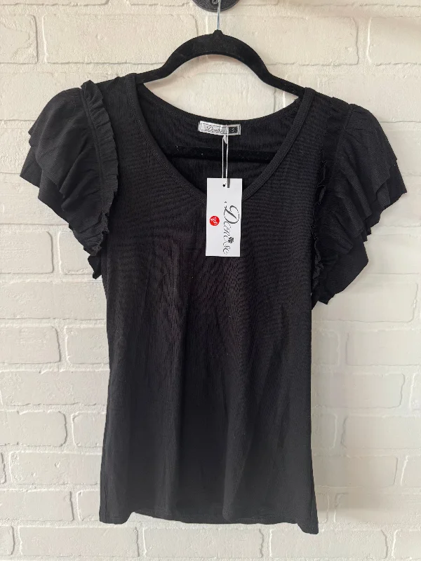 Top Short Sleeve By Dorose In Black, Size: S