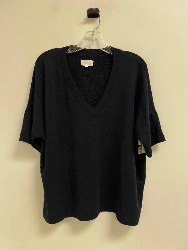 Top Short Sleeve By Lou And Grey In Navy, Size: L