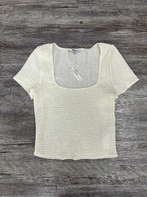 Top Short Sleeve By Madewell In Cream, Size: S