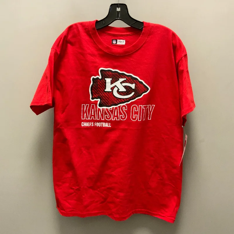 Top Short Sleeve By Nfl In Red, Size: L