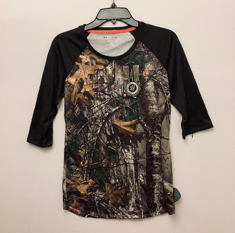 Top Short Sleeve By Under Armour In Camouflage Print, Size: S