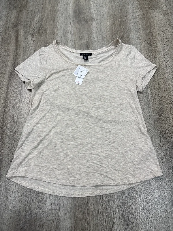 Top Short Sleeve By White House Black Market In Beige, Size: L