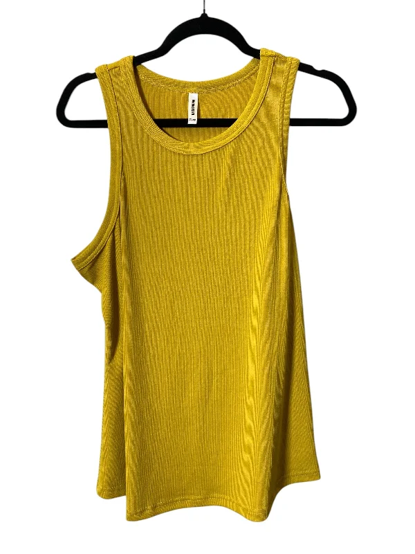 Top Sleeveless Basic By Clothes Mentor In Yellow, Size: Xxl