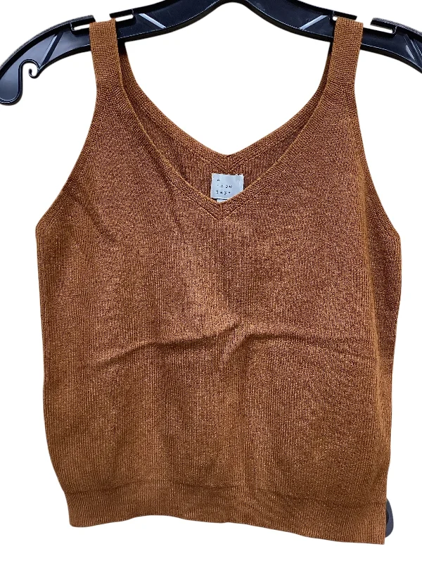 Top Sleeveless By A New Day In Brown, Size: S