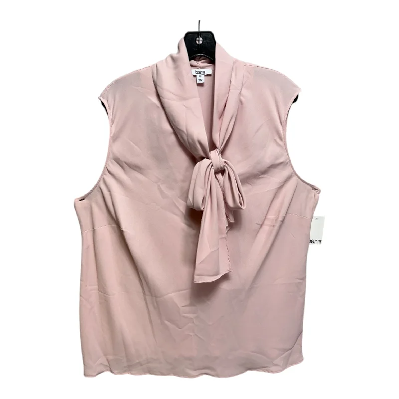 Top Sleeveless By Bar III In Peach, Size: 3x