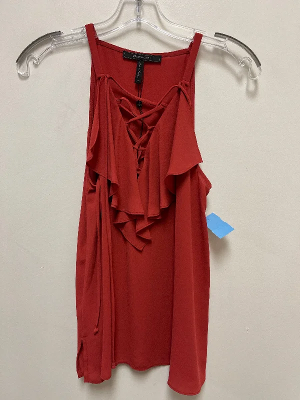 Top Sleeveless By Bcbgmaxazria In Orange, Size: Xs