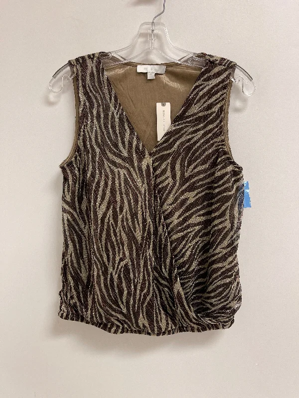 Top Sleeveless By Eri + Ali In Brown, Size: M