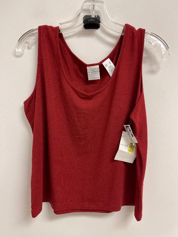 Top Sleeveless By Liz Claiborne In Red, Size: Xl