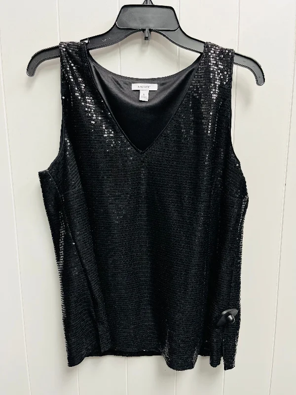 Top Sleeveless By Nine West In Black, Size: L