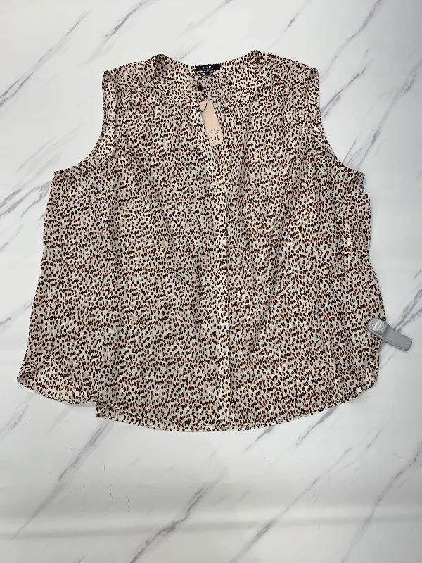 Top Sleeveless By Not Your Daughters Jeans In Animal Print, Size: Xl