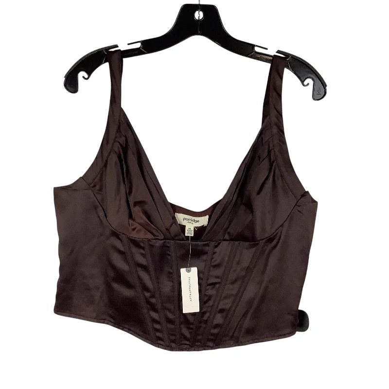 Top Sleeveless By Porridge In Brown, Size: Xl