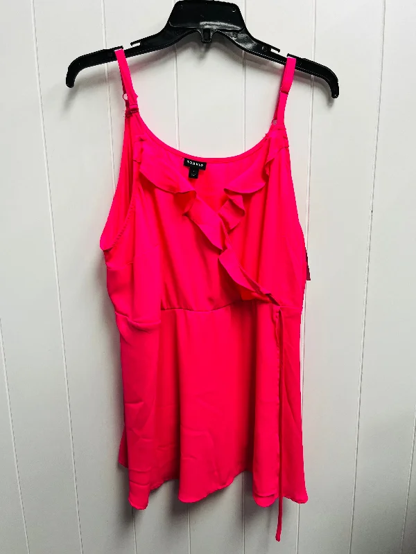 Top Sleeveless By Torrid In Pink, Size: 1x